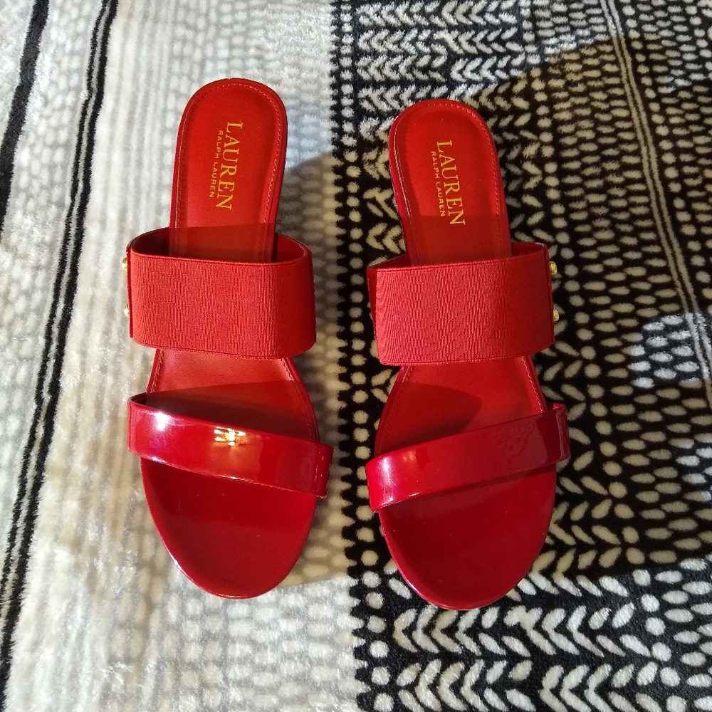 Ralph Lauren Patent Leather Wedges